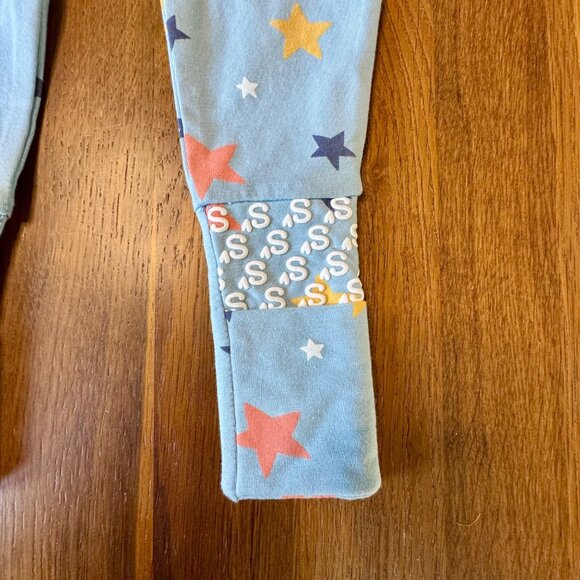MAGNETIC ME Stars Convertible Coverall Baby 9-12 Months Blue Organic Romper NWT - Picture 5 of 10